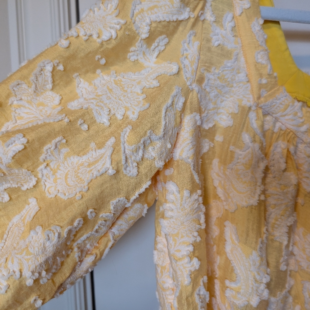 Anthropologie Yellow "Yvonne" Top Size S - Picture 11 of 15